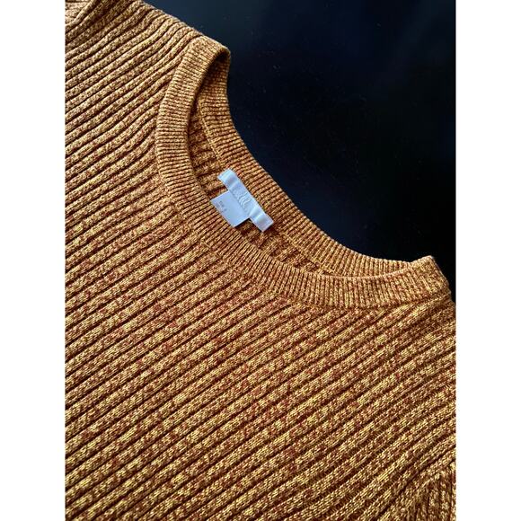 H&M Mustard Yellow/Brown Speckled Pullover Sweater sz S - Picture 4 of 13